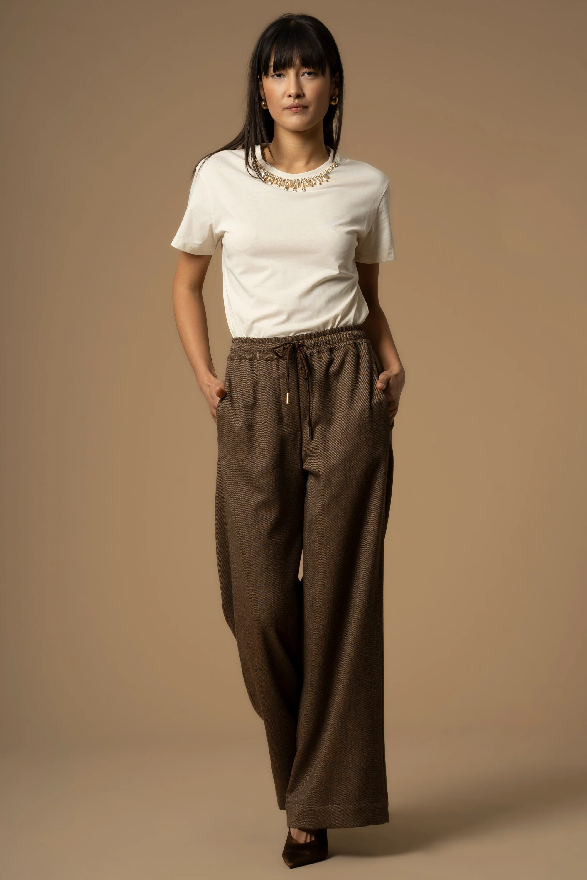 Pantaloni wide leg con coulisse - Pantaloni Gusto - Image 4