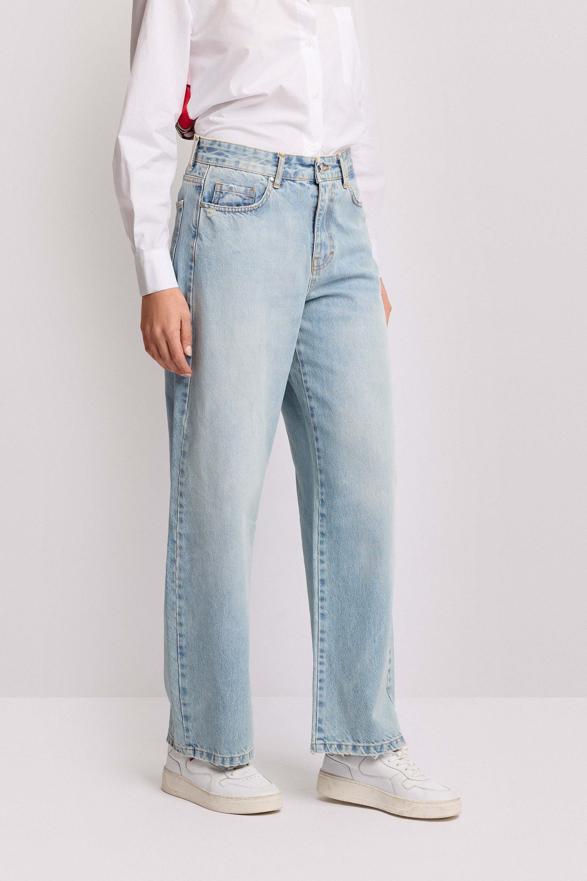Pantaloni wide leg in denim stile minimal - Pantalone Denim AURKENA - Image 4