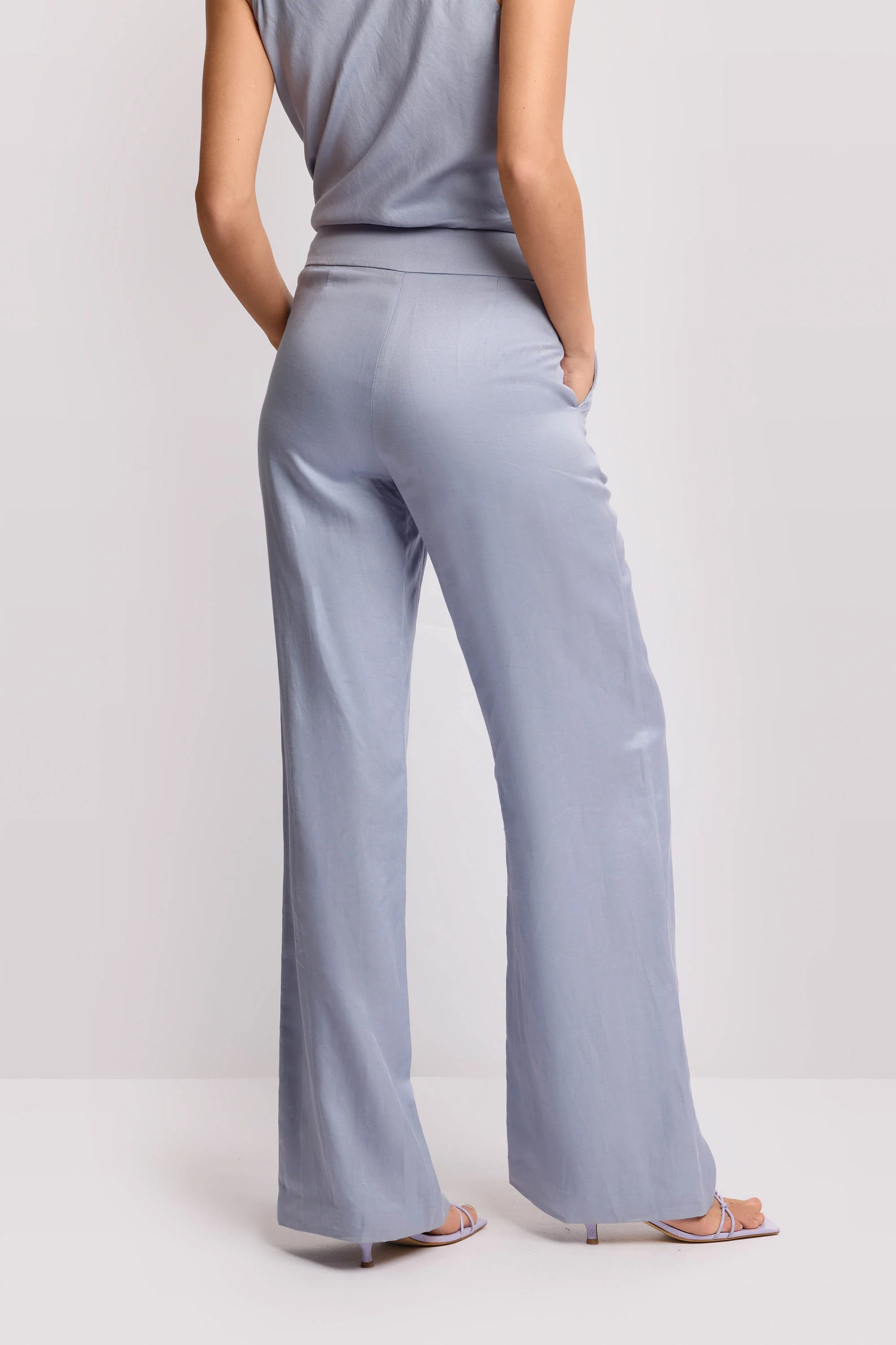 Pantaloni wide-leg a vita alta - Pantalone DUENDE - Image 3
