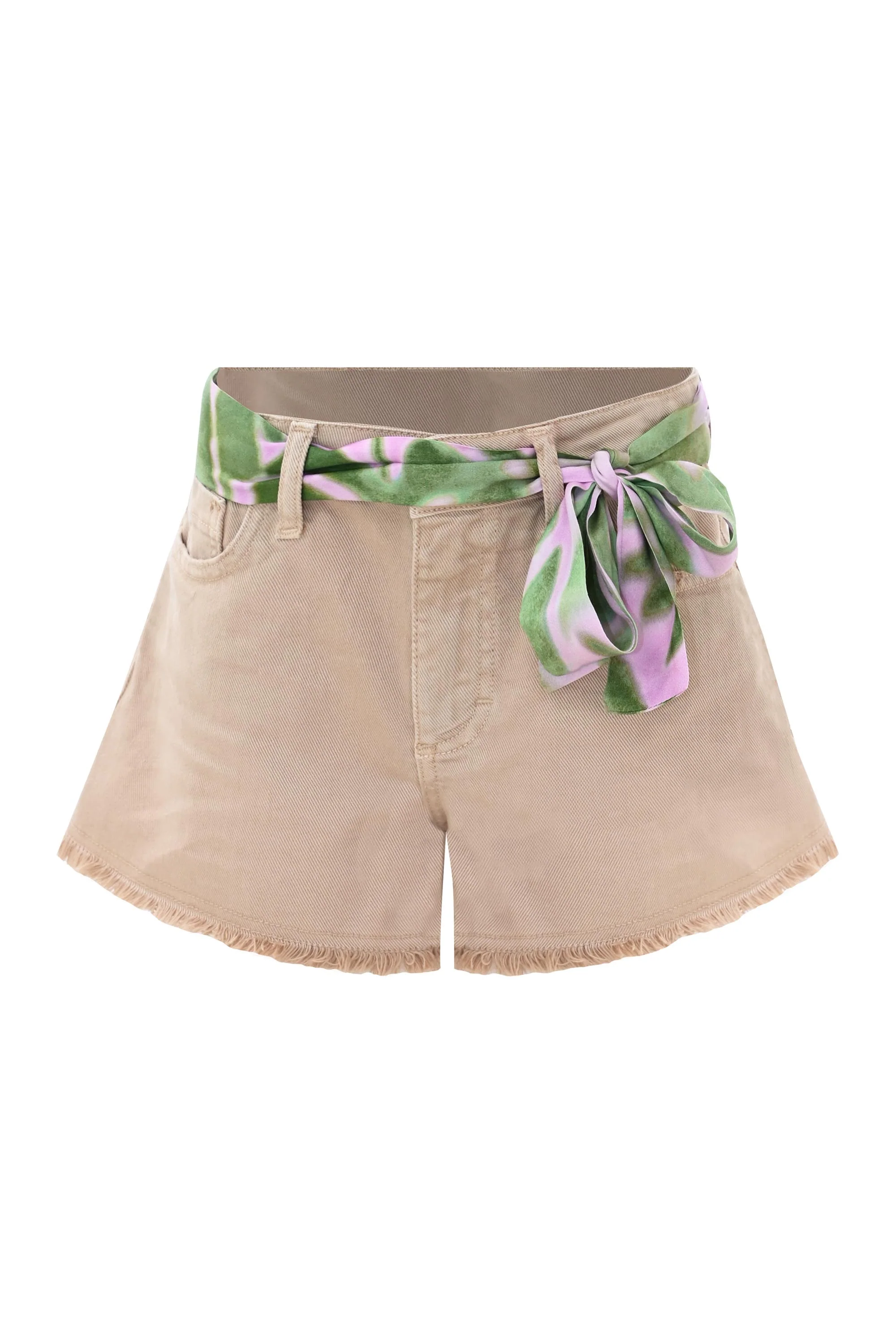 Short con orlo sfrangiato - SHORT COLORࢃ卑� RAS