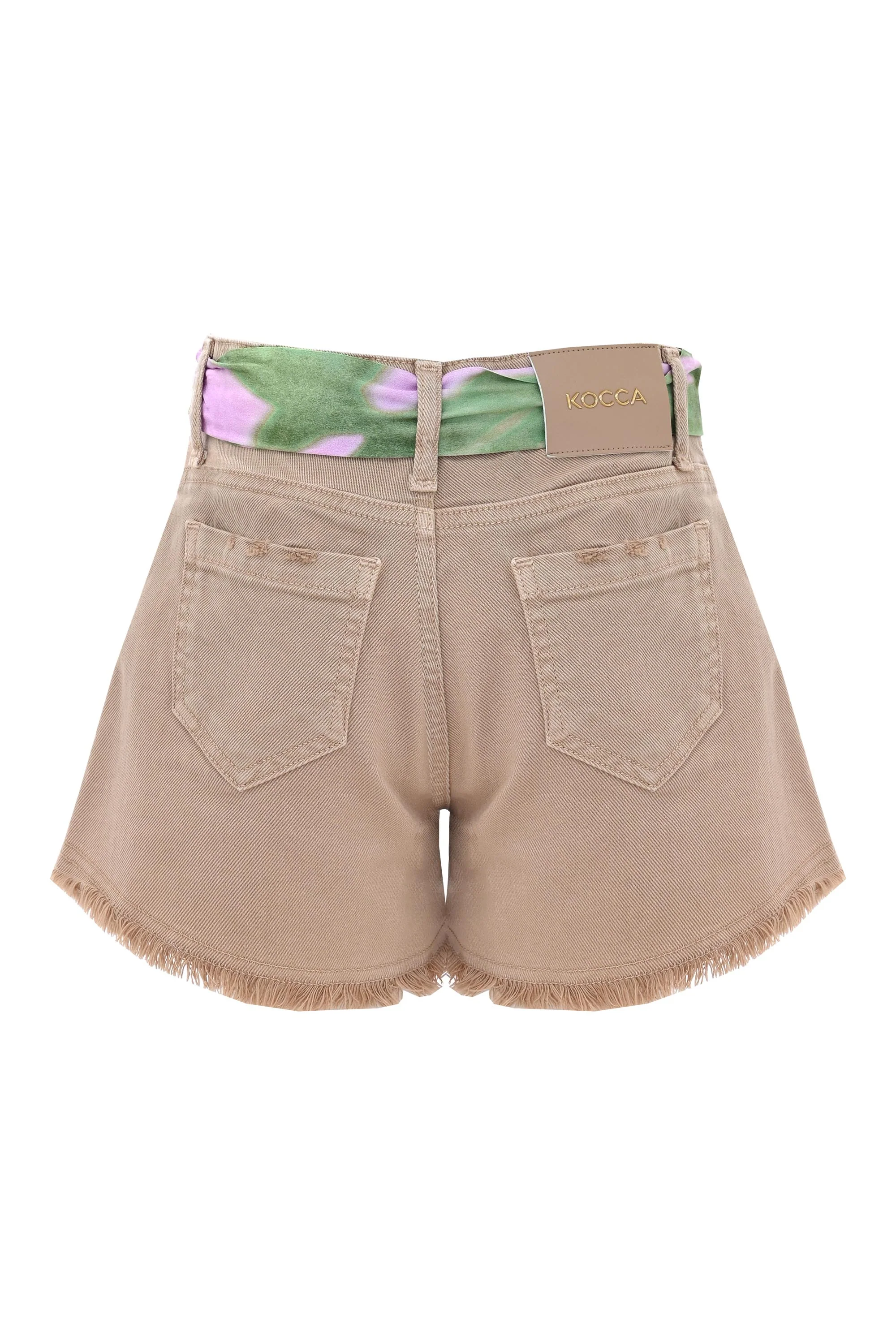 Short con orlo sfrangiato - SHORT COLORࢃ卑� RAS - Image 2