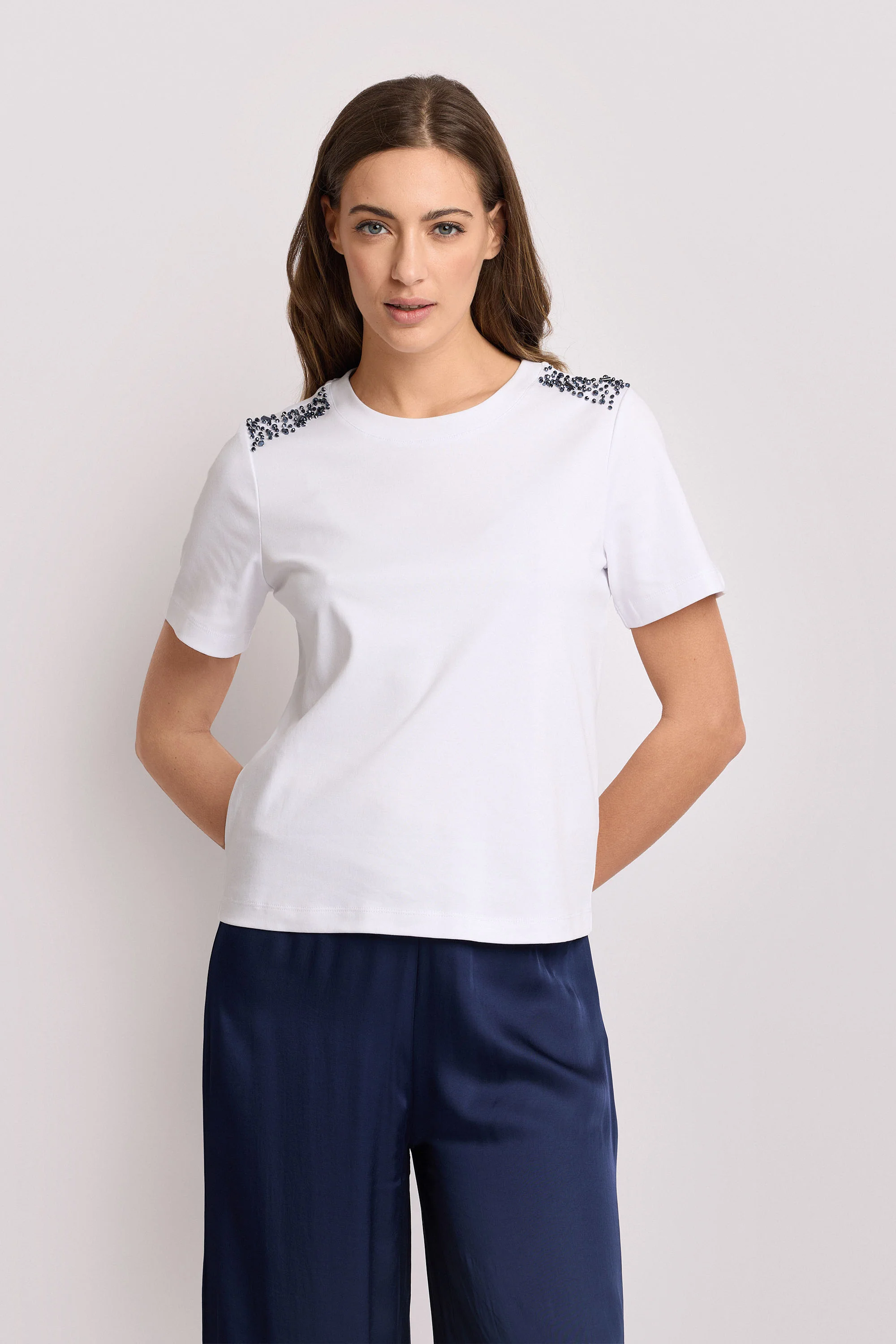 T-shirt con applicazioni gioiello - T-SHIRT M/M MARIACRISTINA