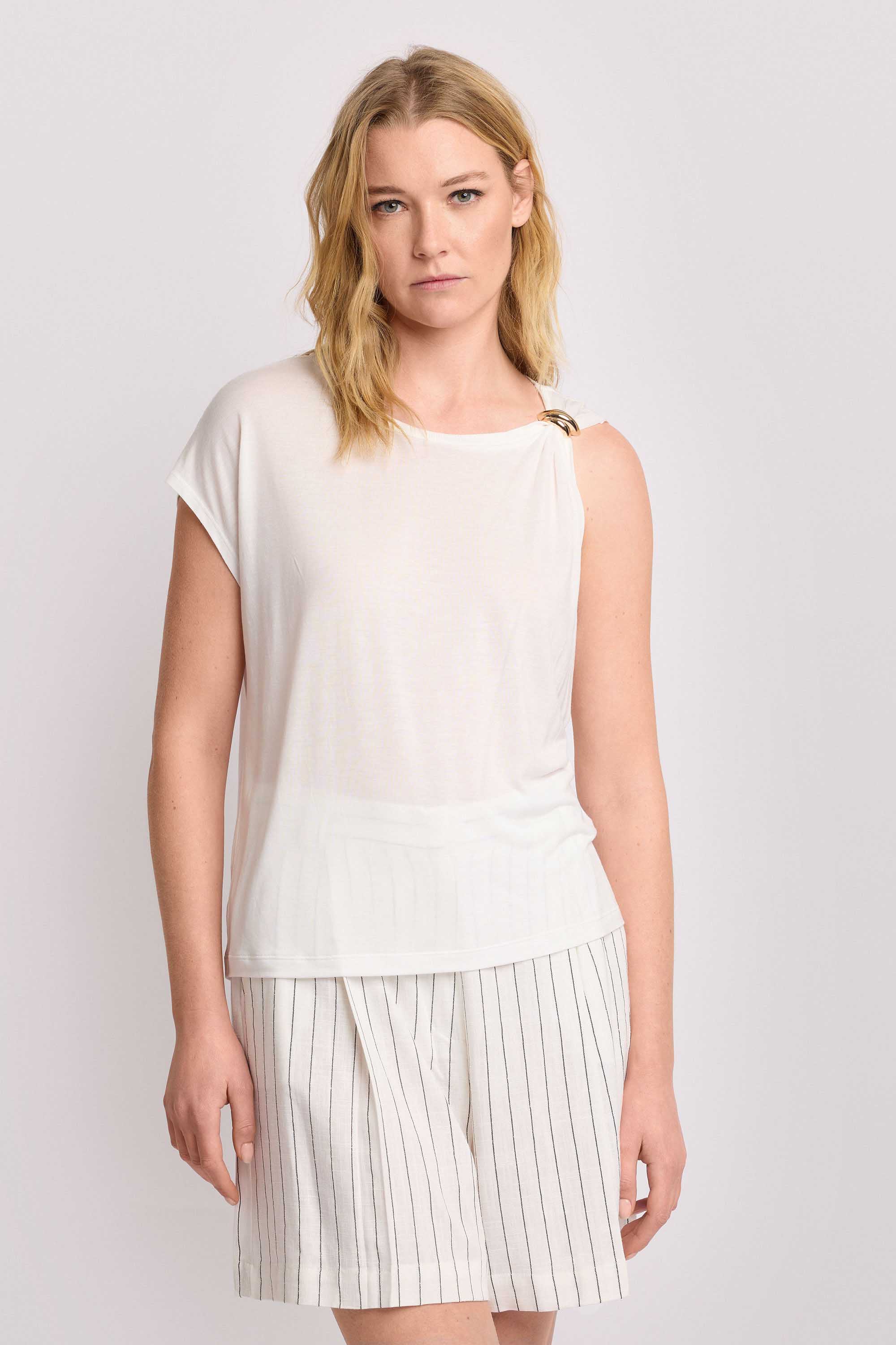 T-shirt con dettaglio gioiello - T-SHIRT M/M CELIDONIA