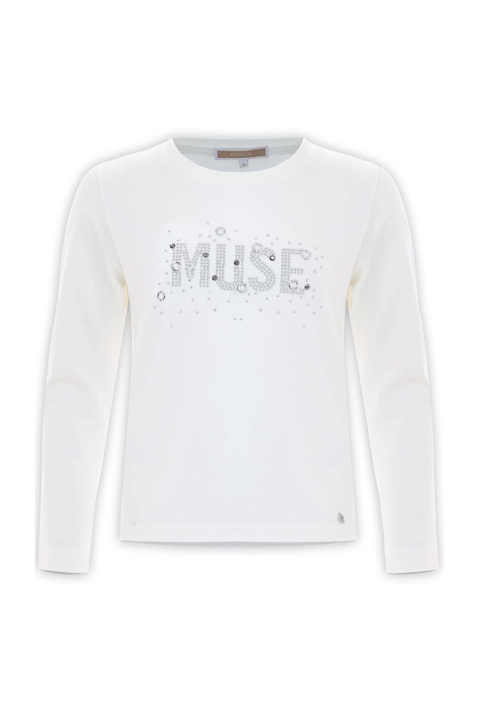 T-shirt lettering con strass e borchie - T-SHIRT M/L SINUE