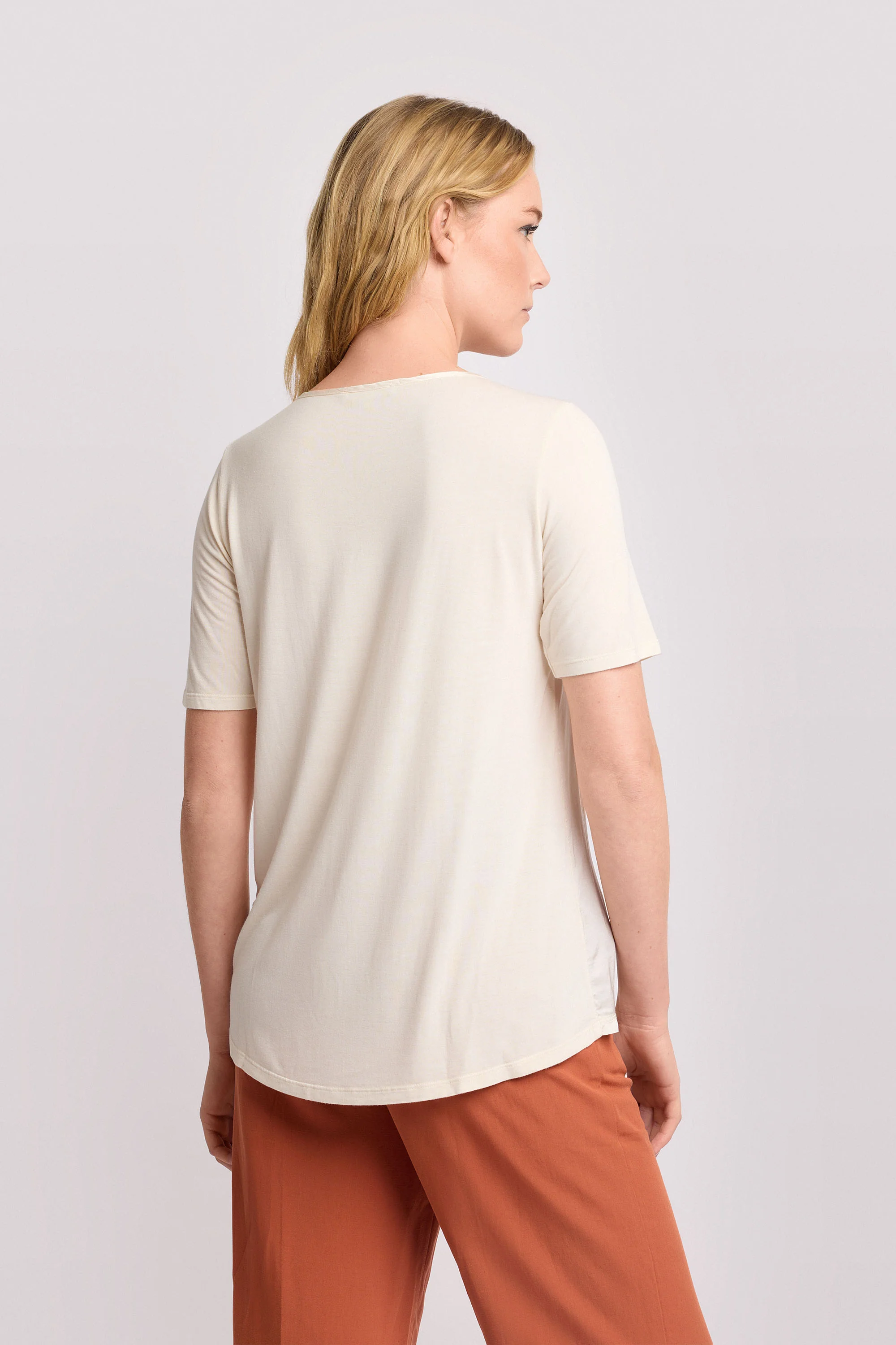 T-shirt minimal in viscosa - T-SHIRT M/M KEADDA - Image 3