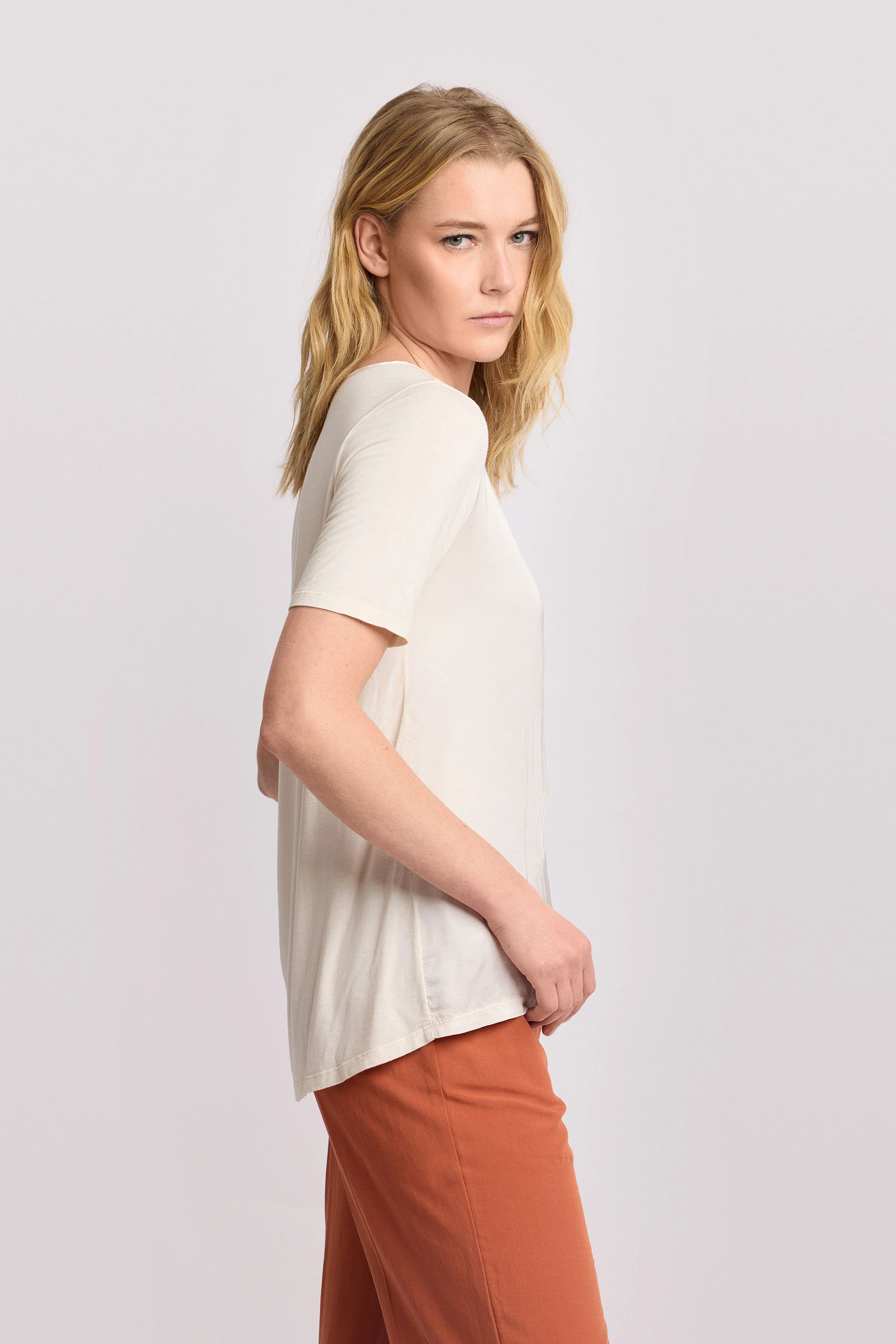 T-shirt minimal in viscosa - T-SHIRT M/M KEADDA - Image 4