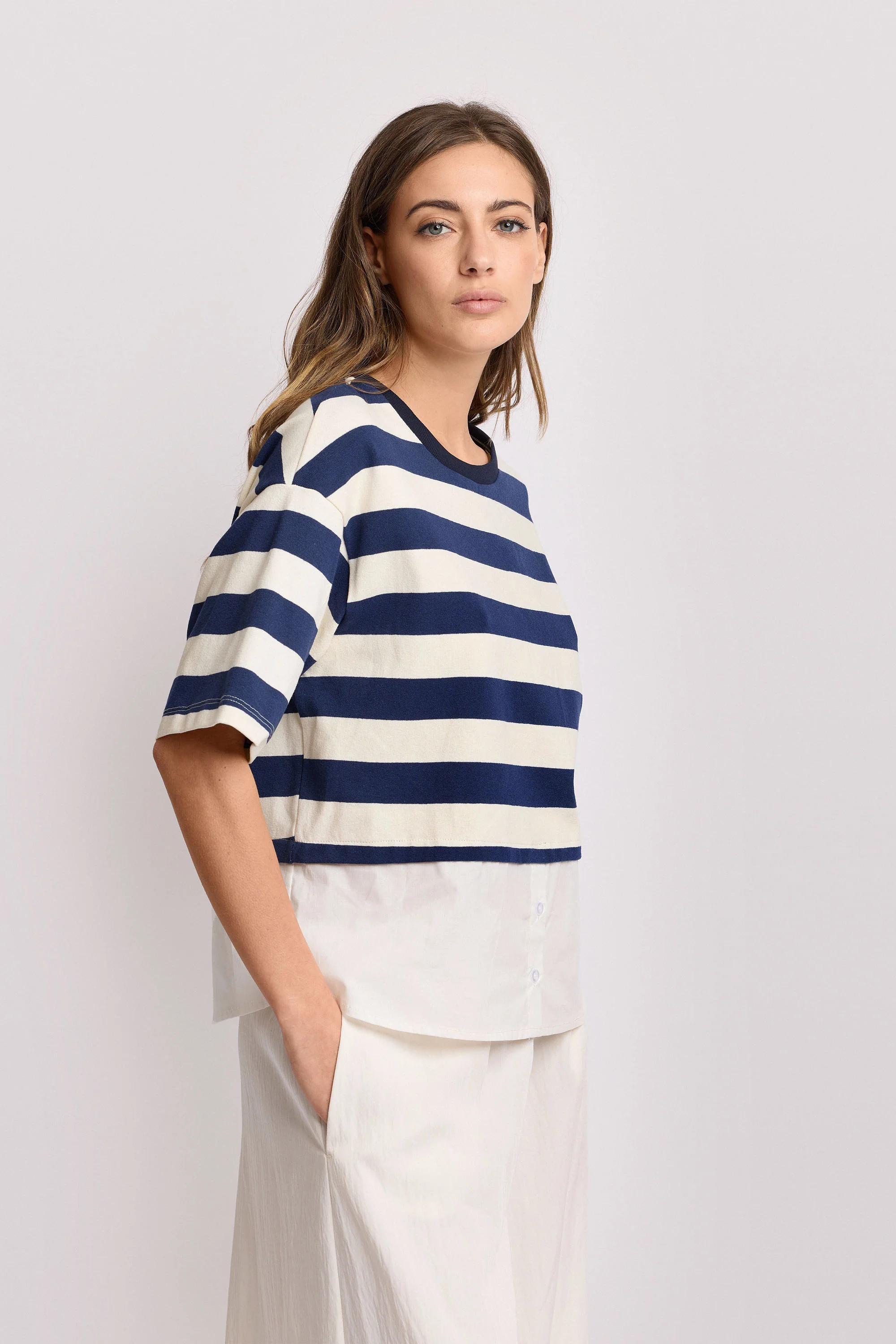 T-shirt a righe effetto layering - T-Shirt M/L ALBAN - Image 4
