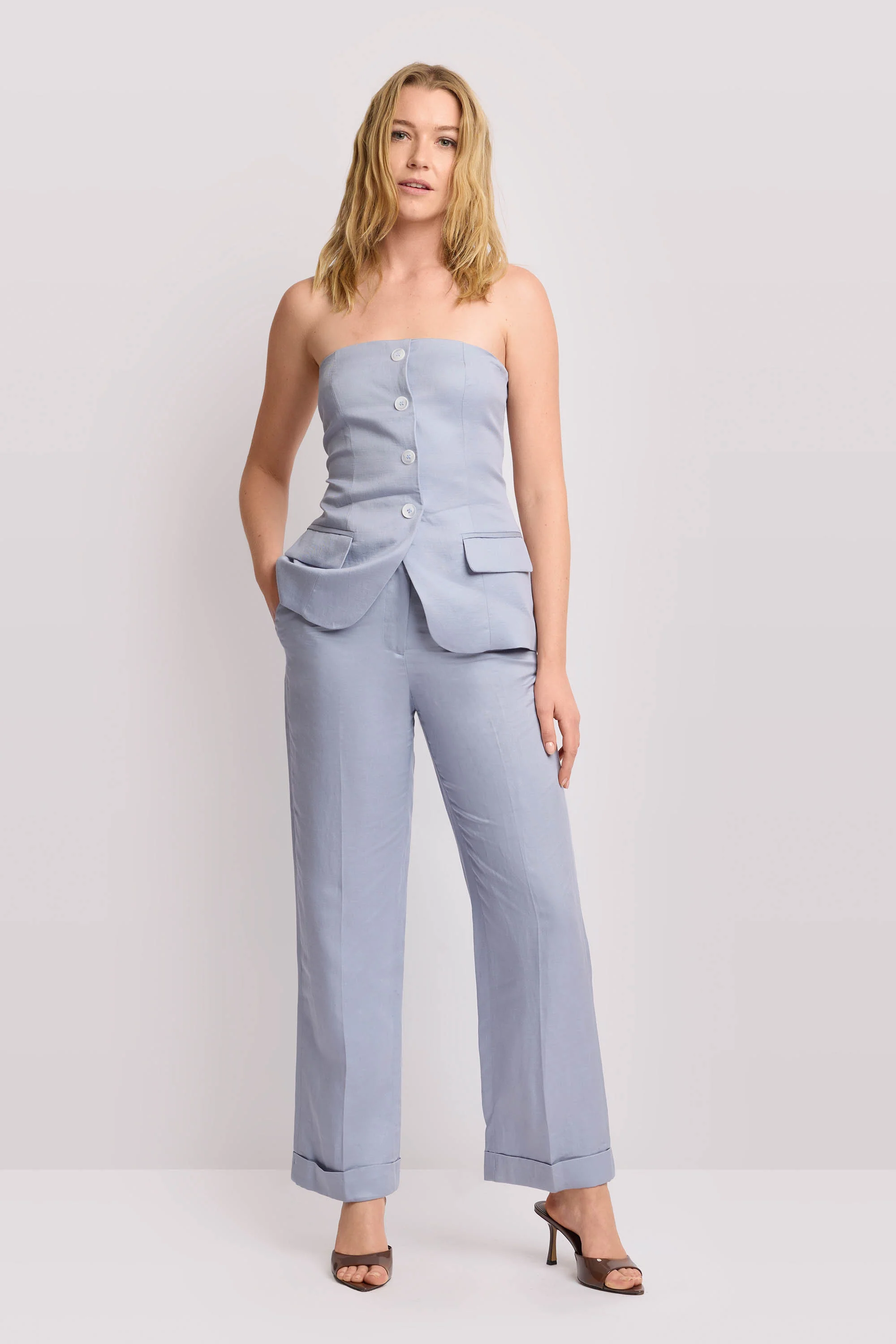 Top bustier sartoriale - Top DUNDA - Image 2