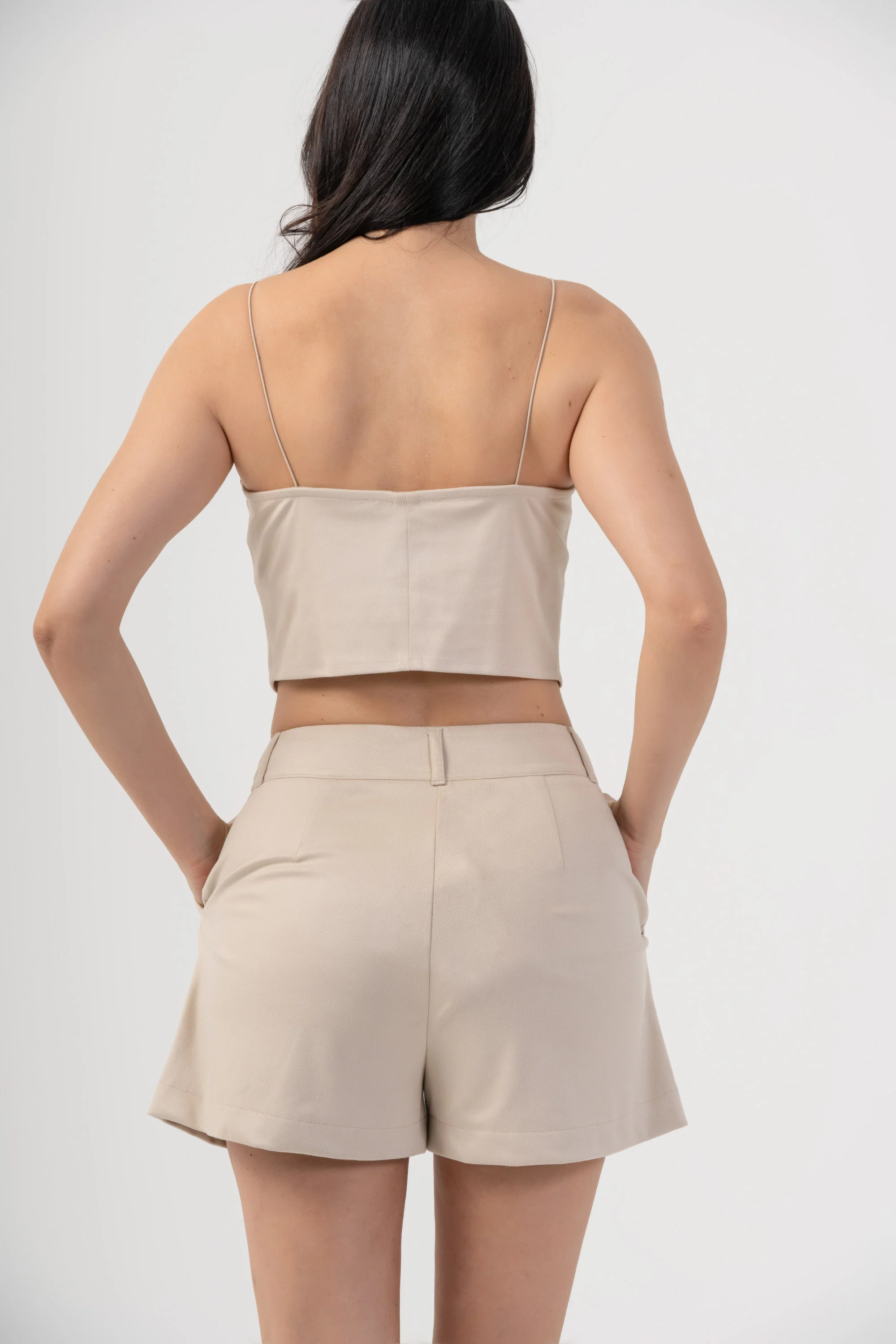 Top cropped effetto suede - TOP BOTUX - Image 8