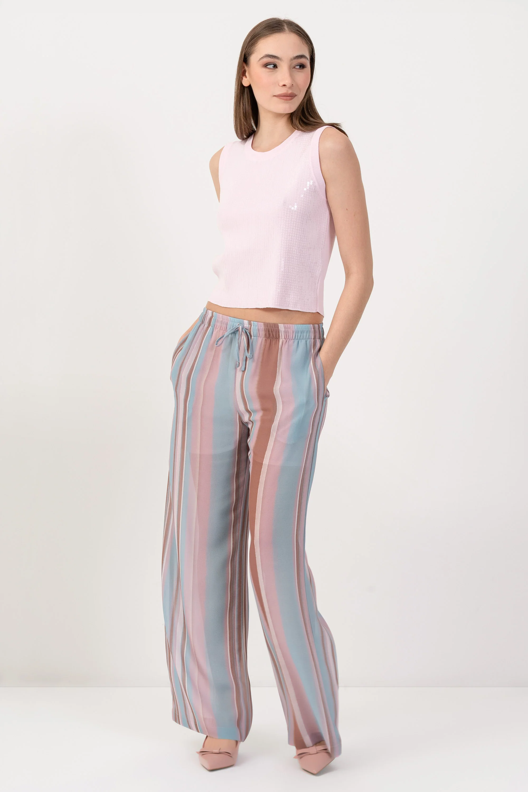 Top cropped con paillettes - TOP BRIGITTEX - Image 2