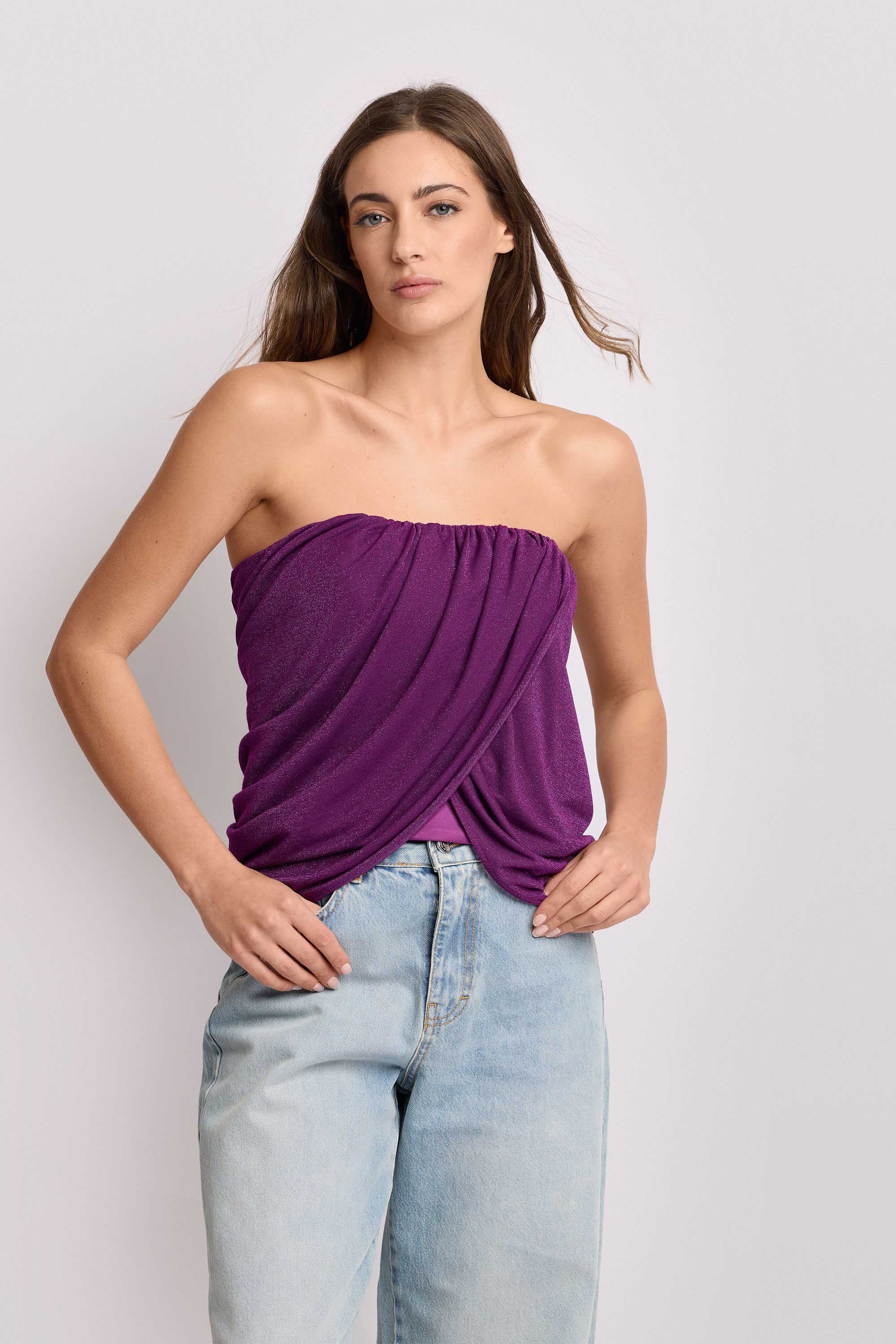 Top a fascia con drappeggi - Top KALLINICA