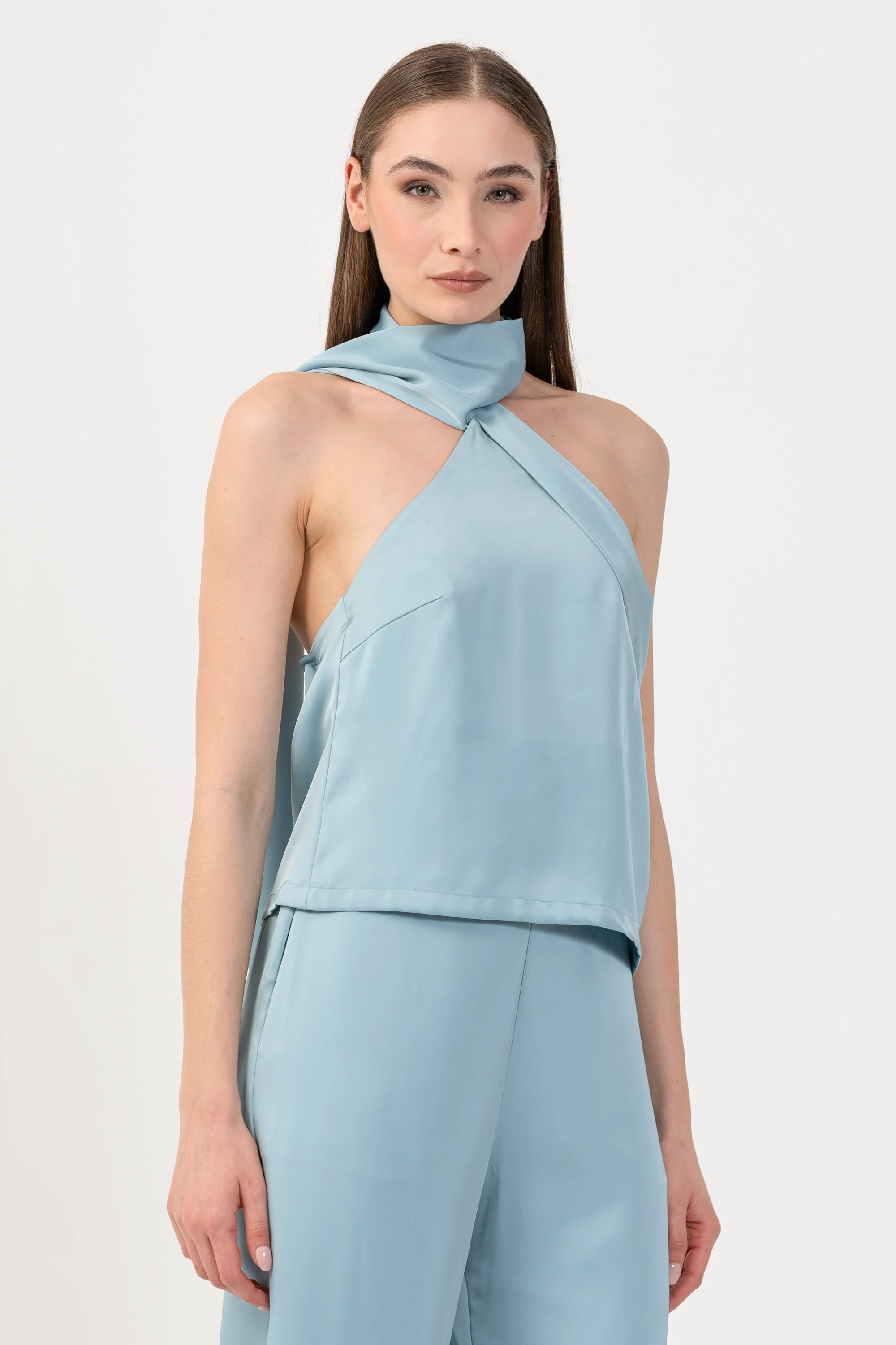 Top con fascia e scollo a incrocio - TOP ROSELINEX - Image 3