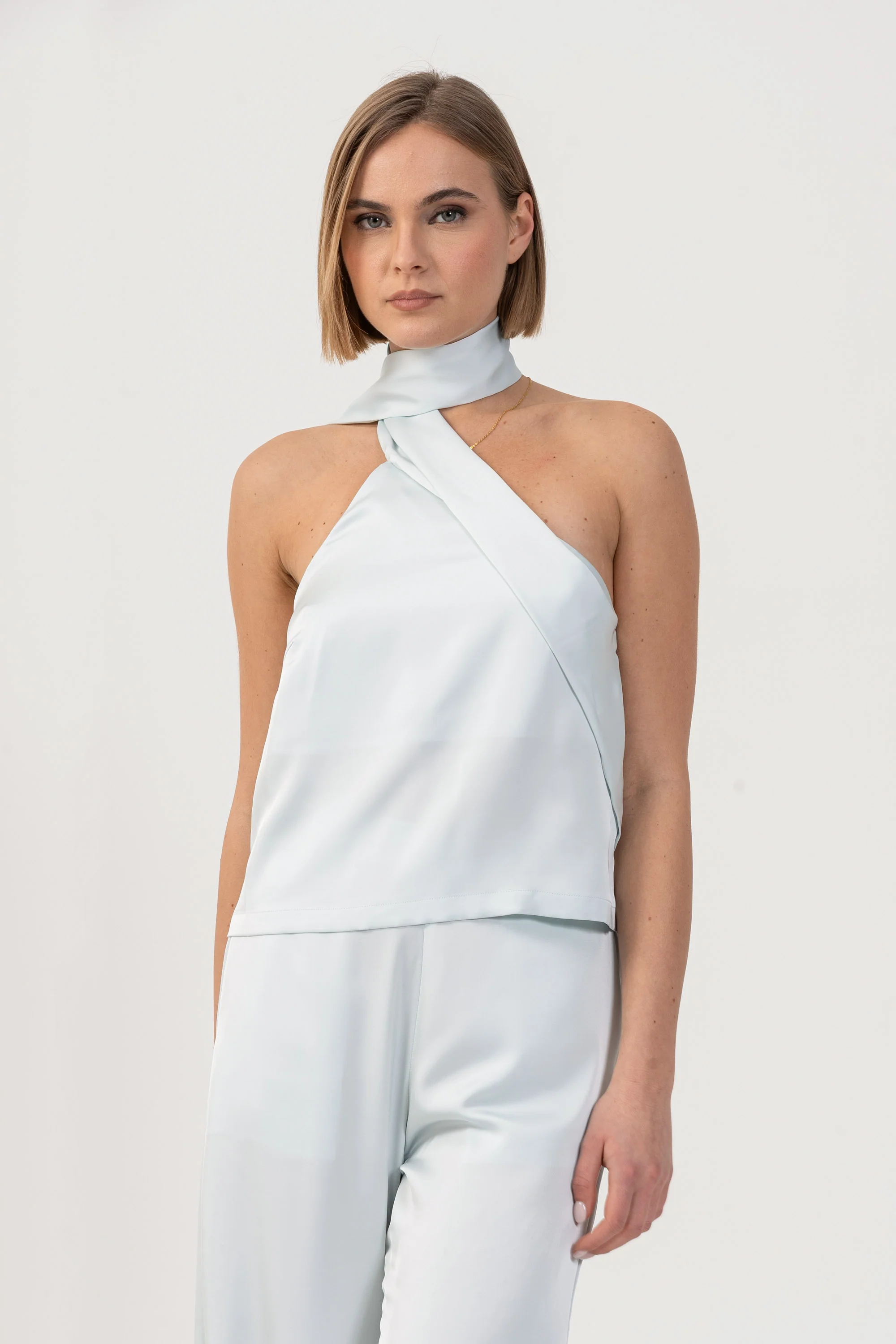 Top con fascia e scollo a incrocio - TOP ROSELINEX - Image 5