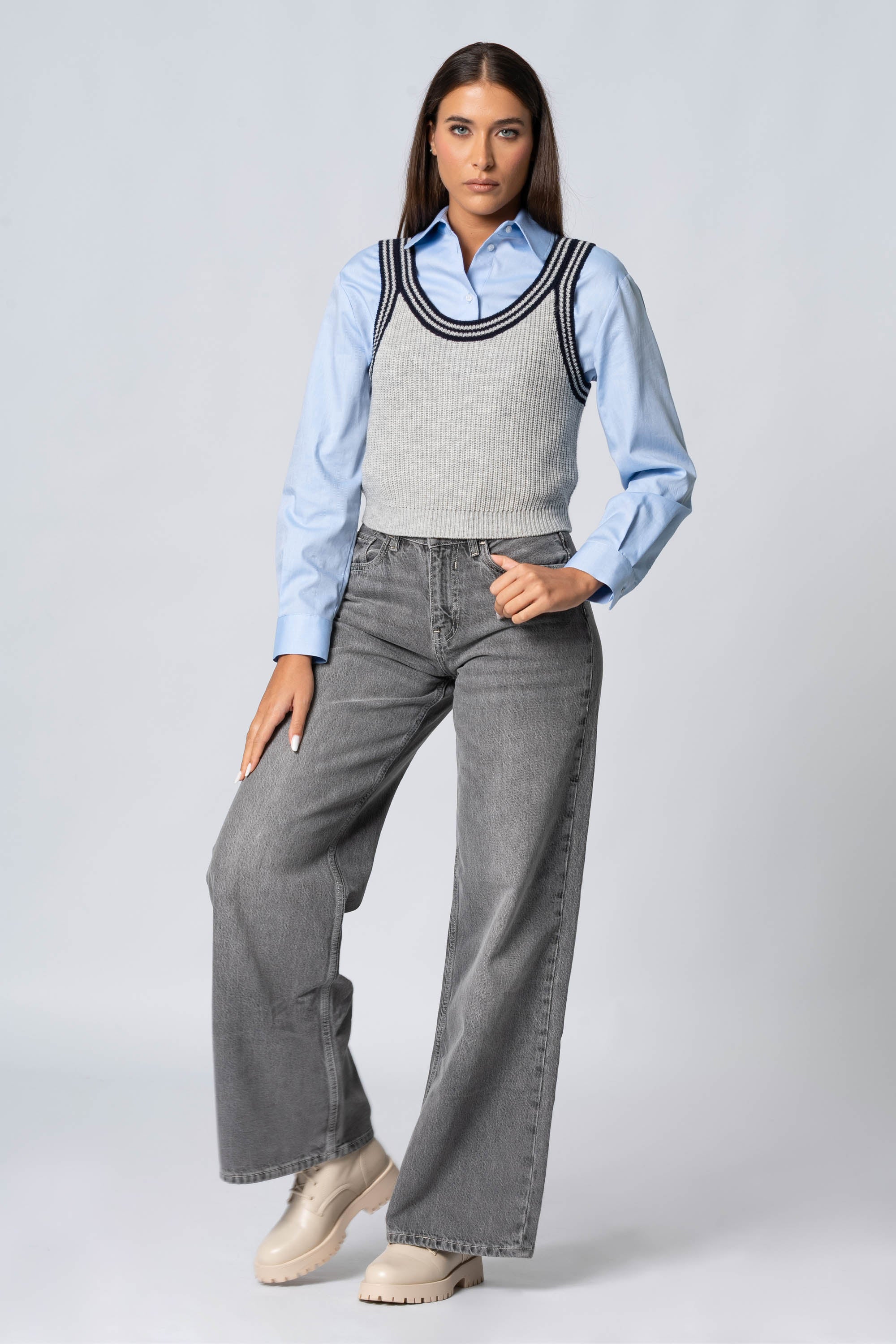 Top in maglia a costine - Top In Maglia QUINTAX - Image 2