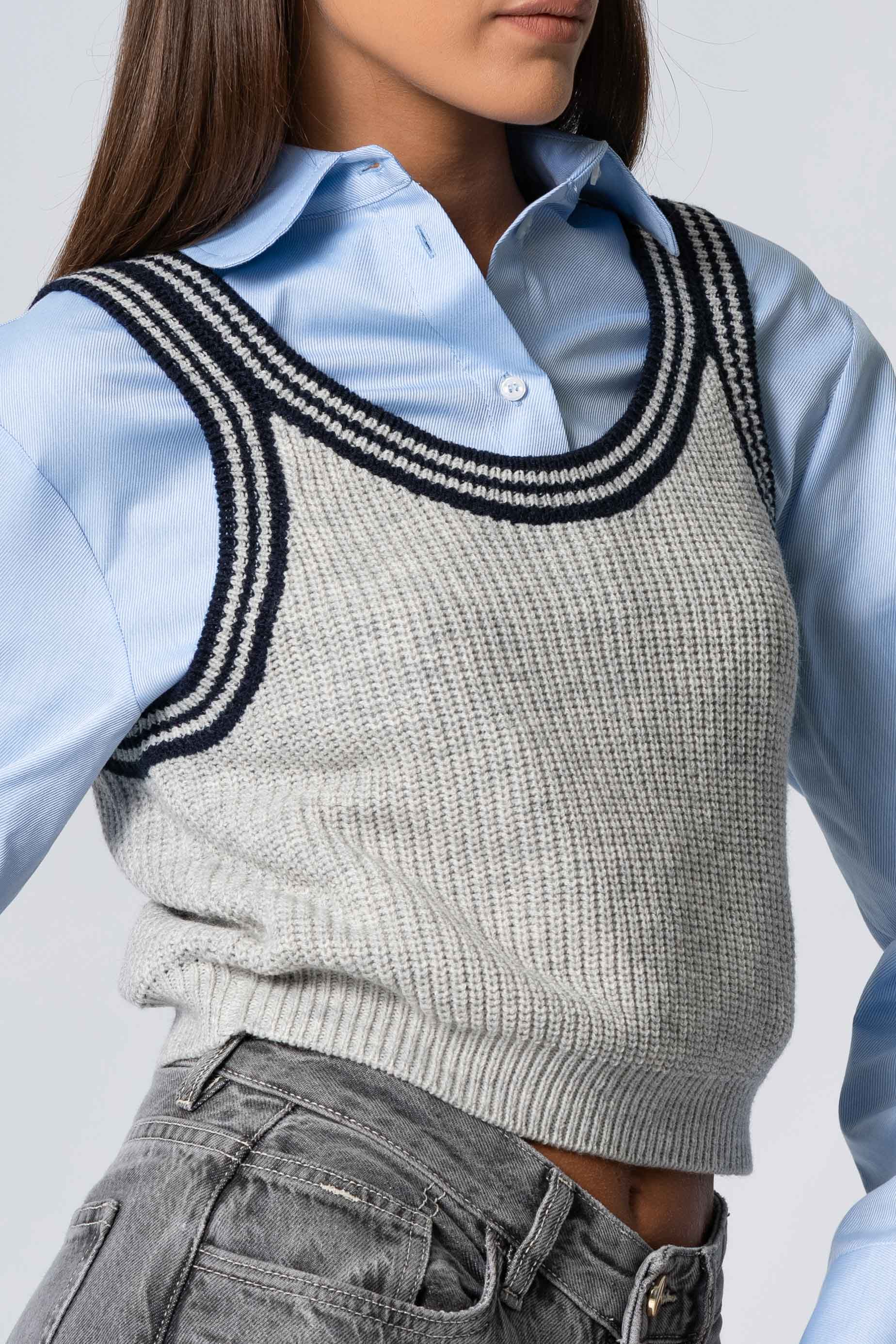 Top in maglia a costine - Top In Maglia QUINTAX - Image 3