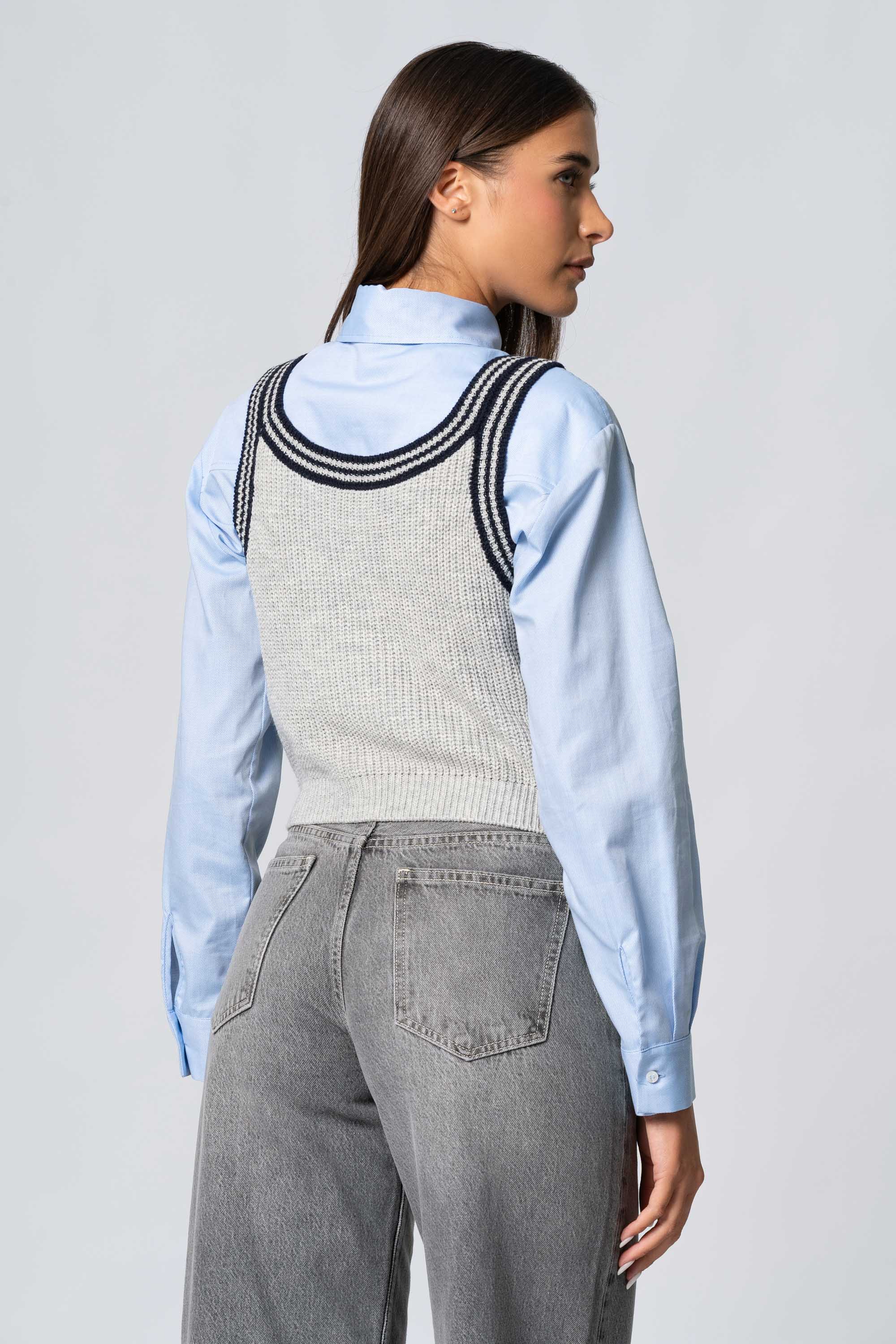 Top in maglia a costine - Top In Maglia QUINTAX - Image 4