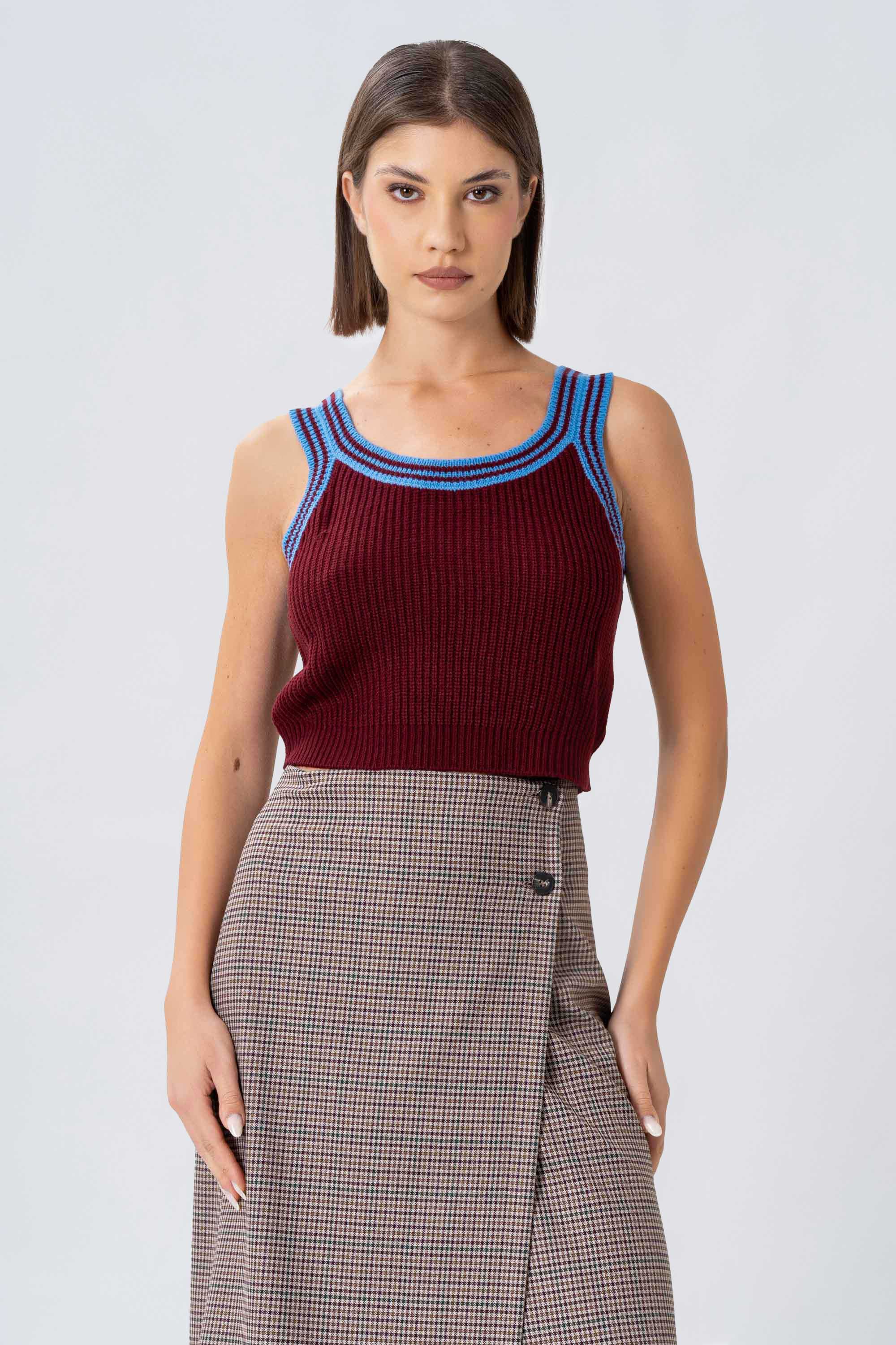 Top in maglia a costine - Top In Maglia QUINTAX - Image 5