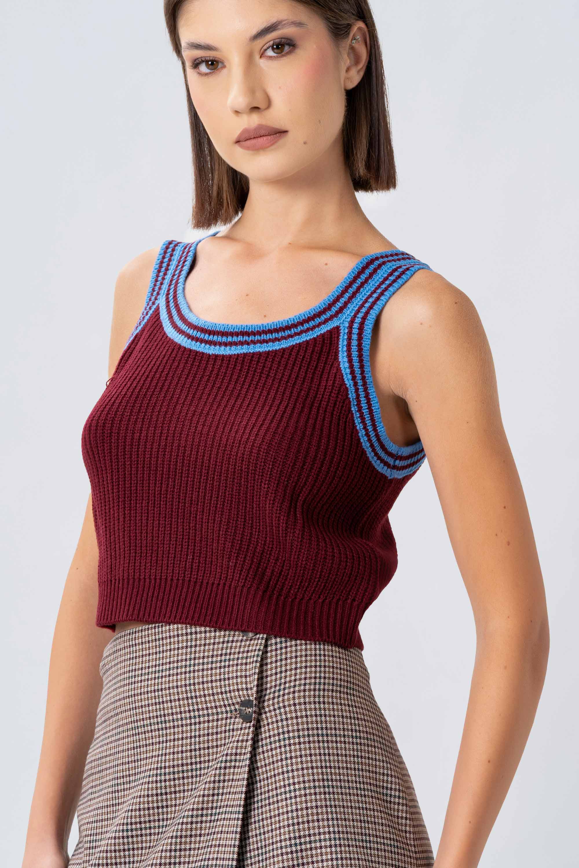 Top in maglia a costine - Top In Maglia QUINTAX - Image 7