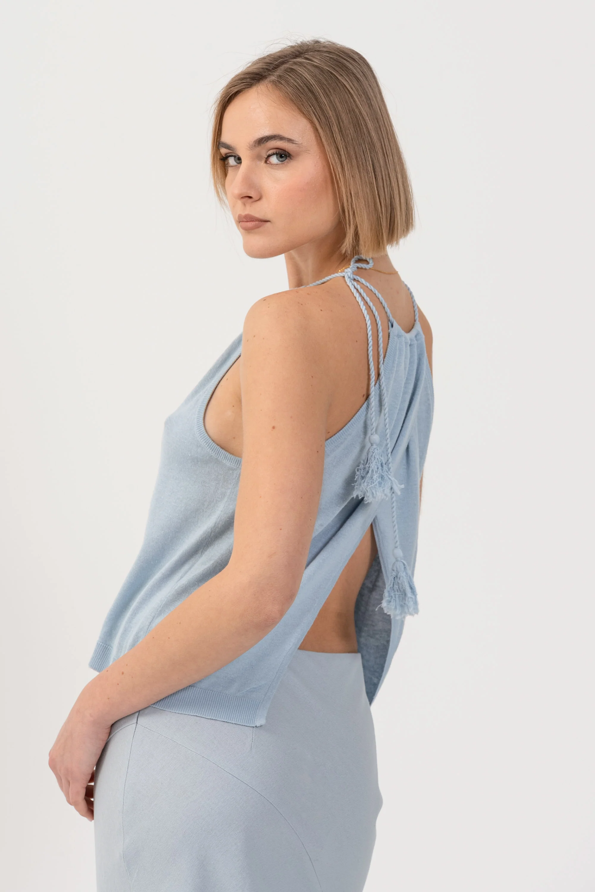 Top in maglia con scollo all'americana - TOP IN MAGLIA KANLOVEX - Image 4
