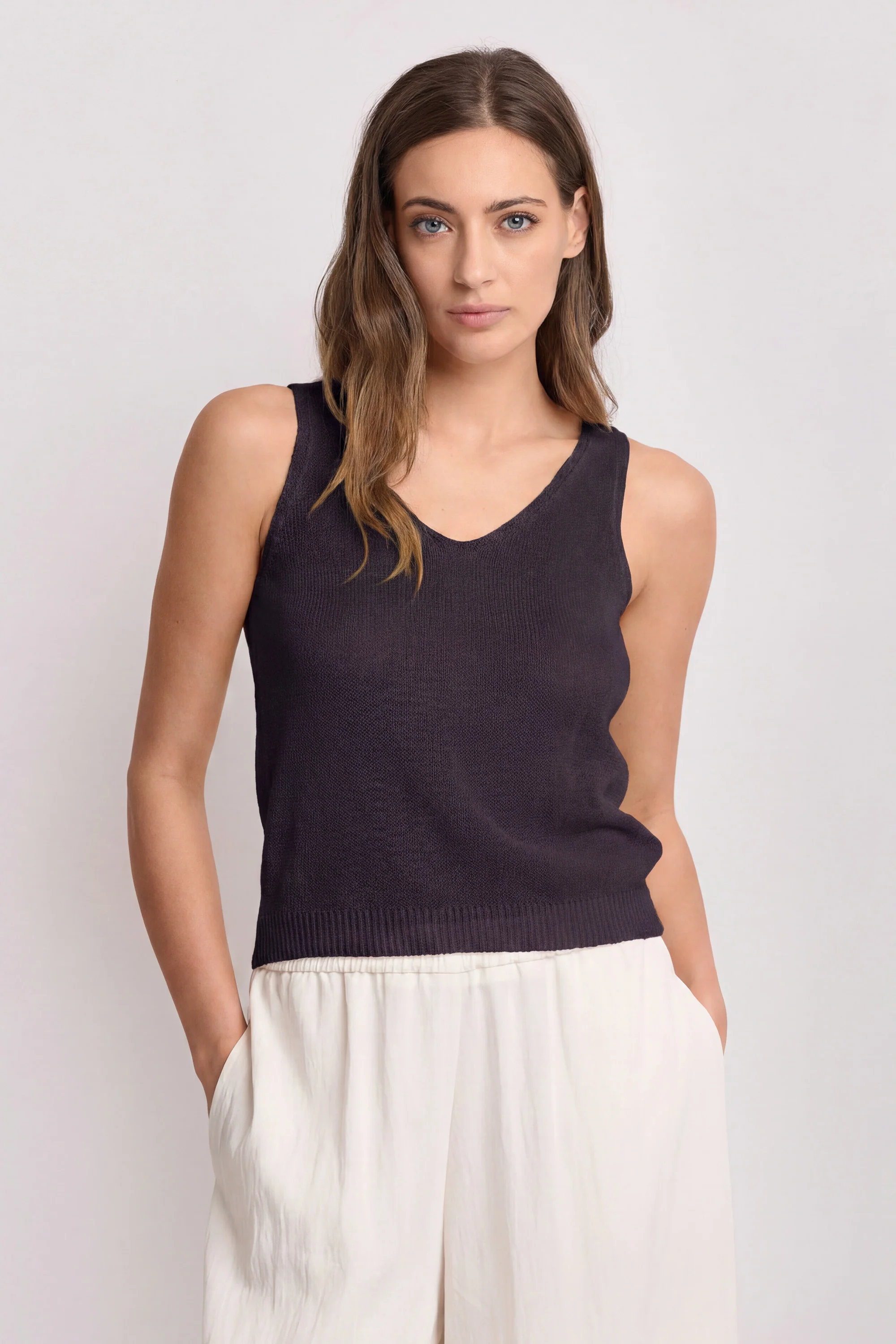 Top in maglia con scollo a V - TOP IN MAGLIA EUPORO - Image 5