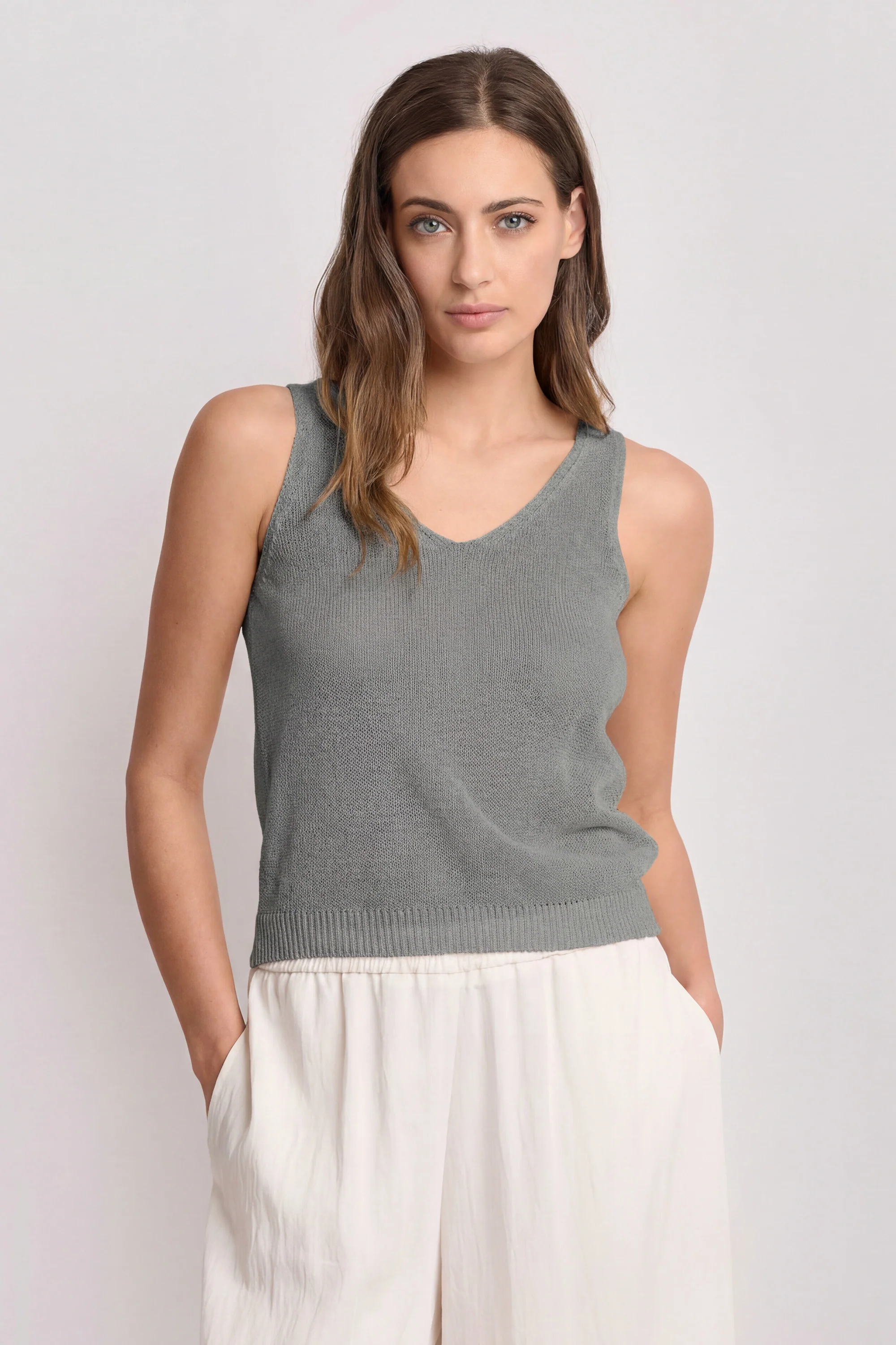 Top in maglia con scollo a V - TOP IN MAGLIA EUPORO - Image 6