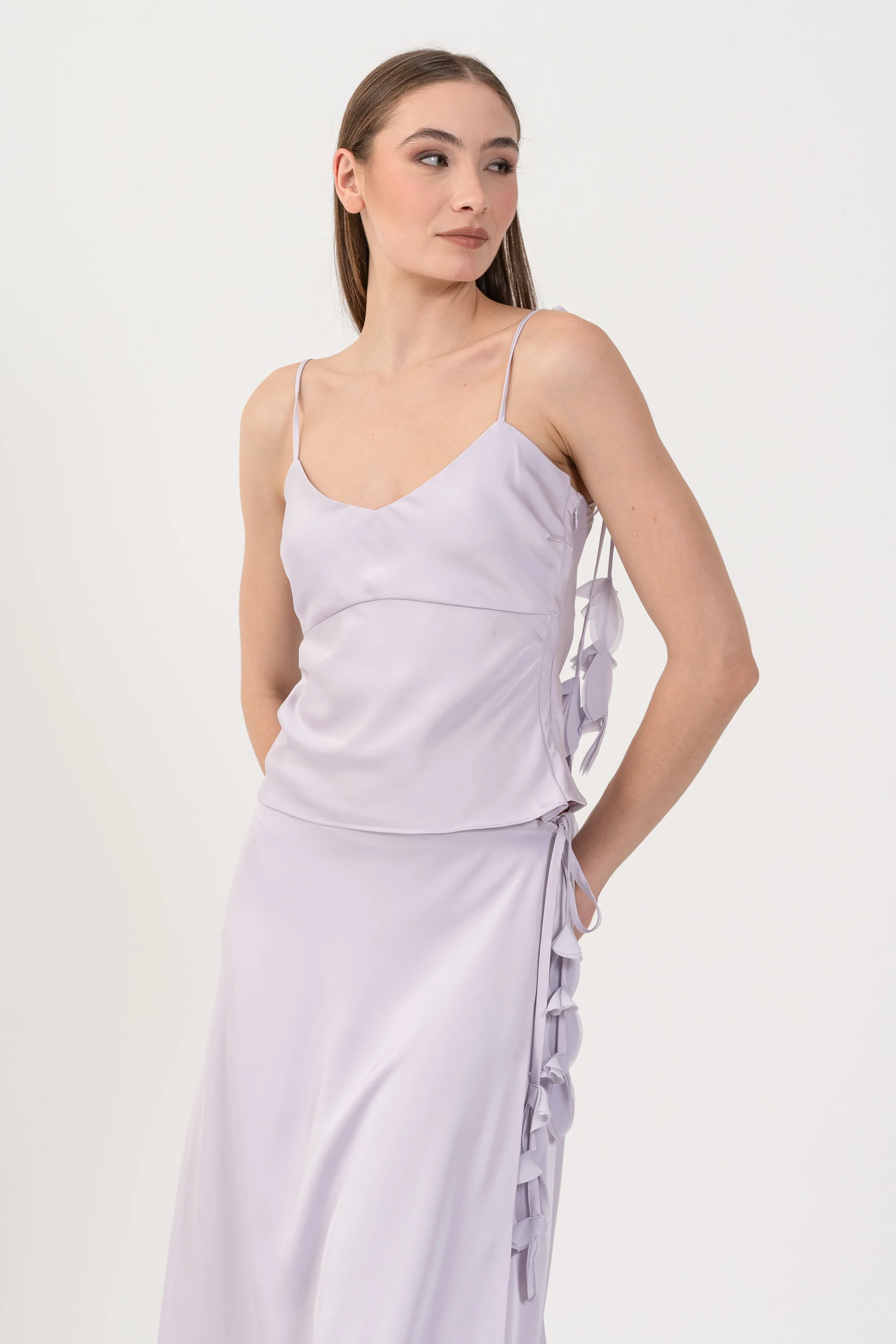 Top con spalline e dettagli floreali - TOP KUIRONX