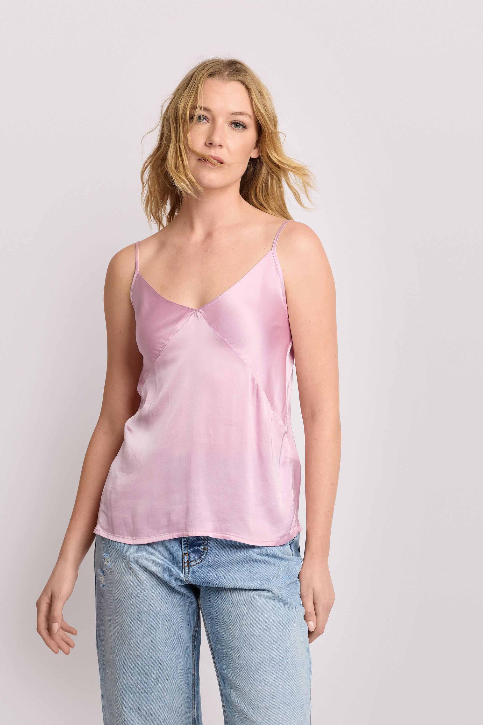 Top viscosa con spalline sottili - TOP KASDOA