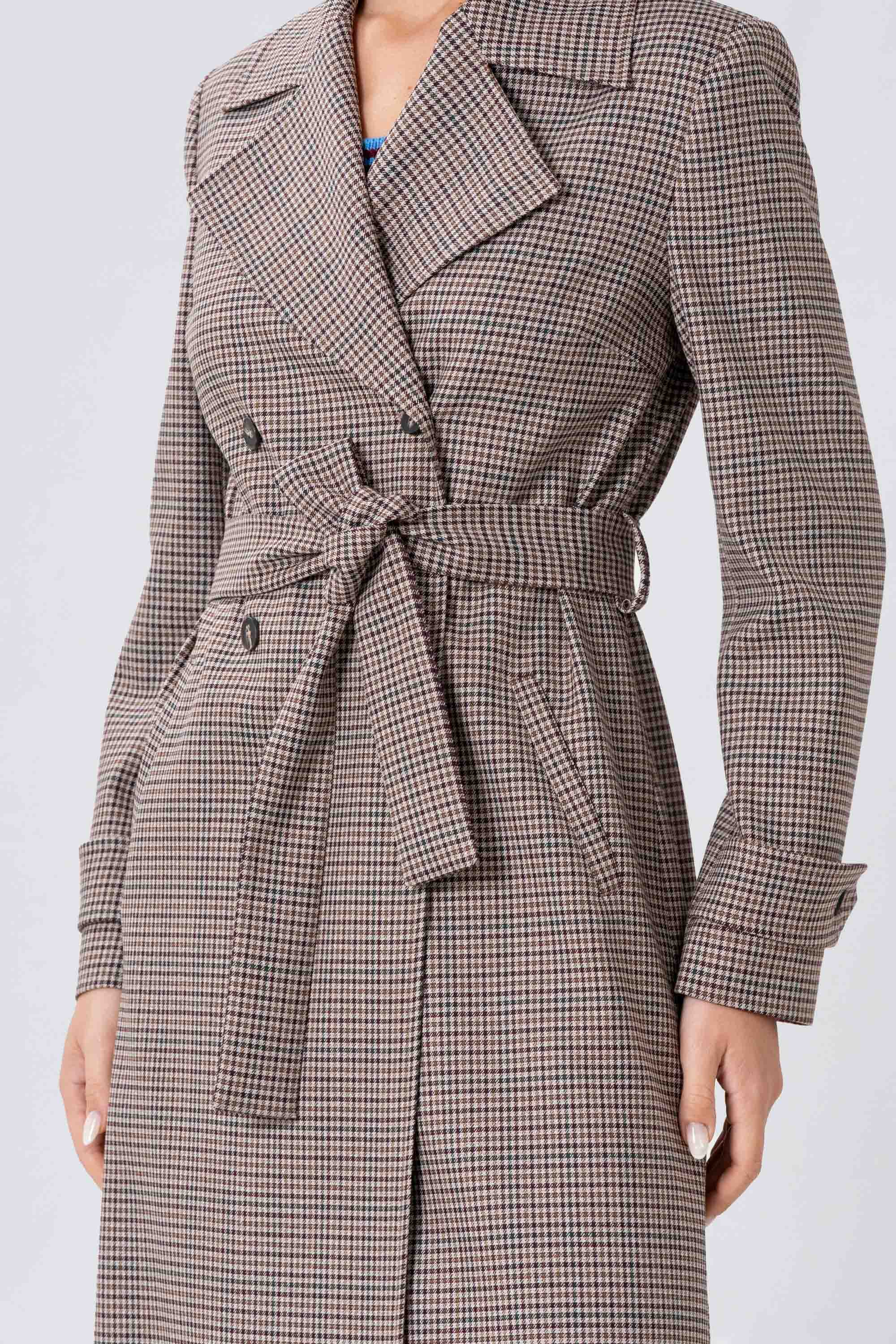 Trench lungo in fantasia check - TRENCH BEKLONGX - Image 2
