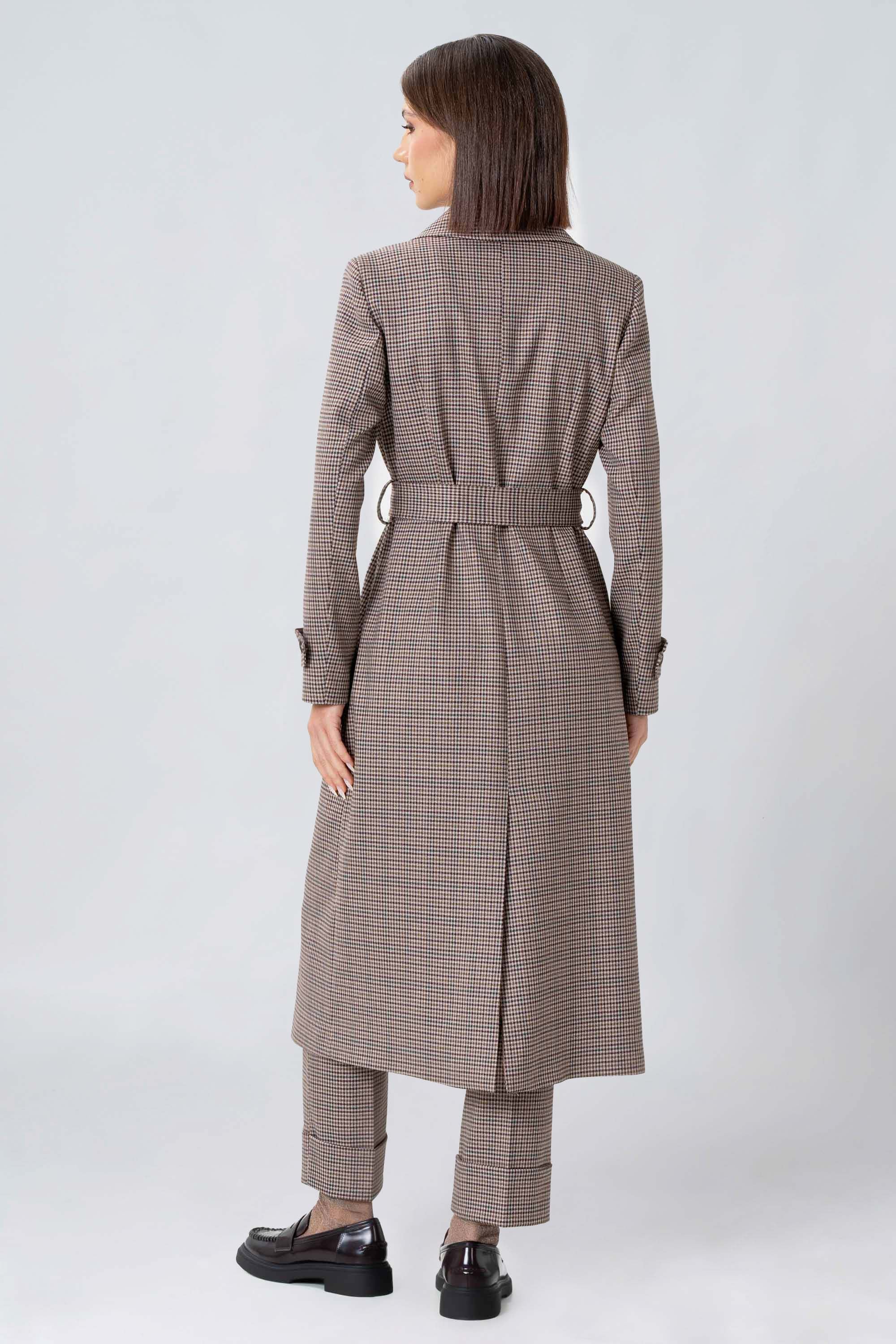 Trench lungo in fantasia check - TRENCH BEKLONGX - Image 3
