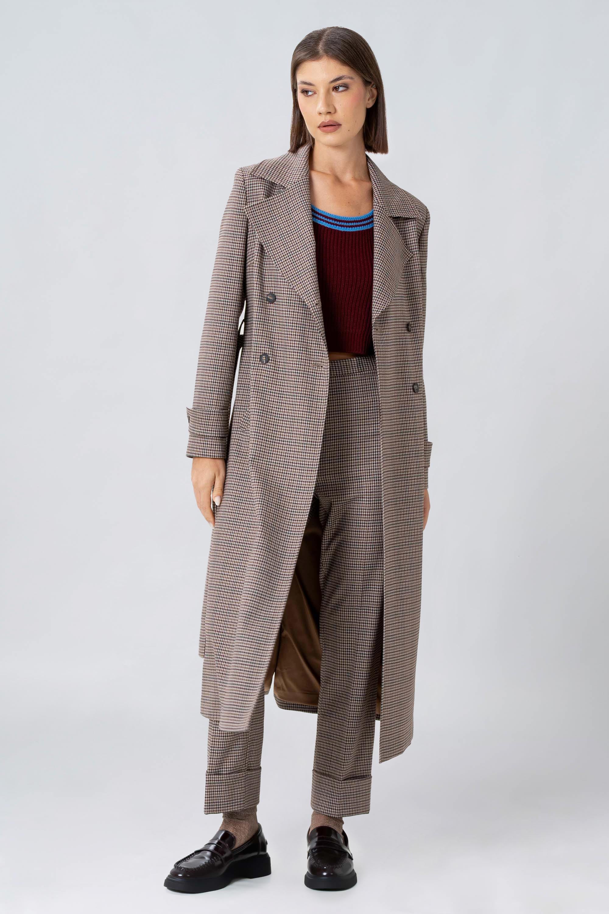 Trench lungo in fantasia check - TRENCH BEKLONGX - Image 4